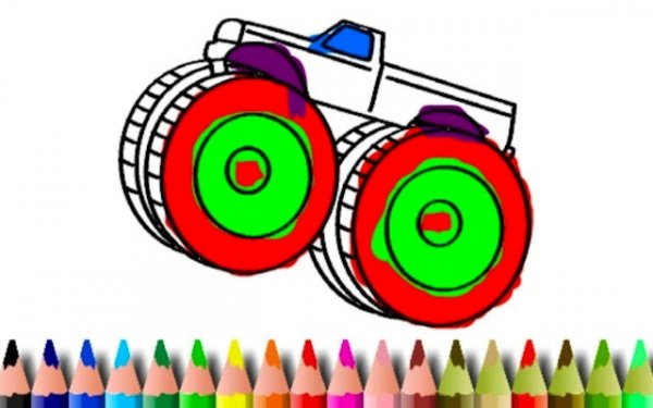 BTS Monster Truck Coloring Online Game