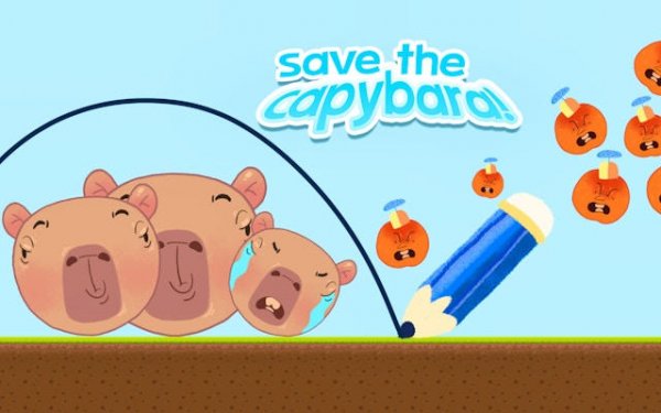 Save the Capybara: Line Drawing Puzzle Game Online
